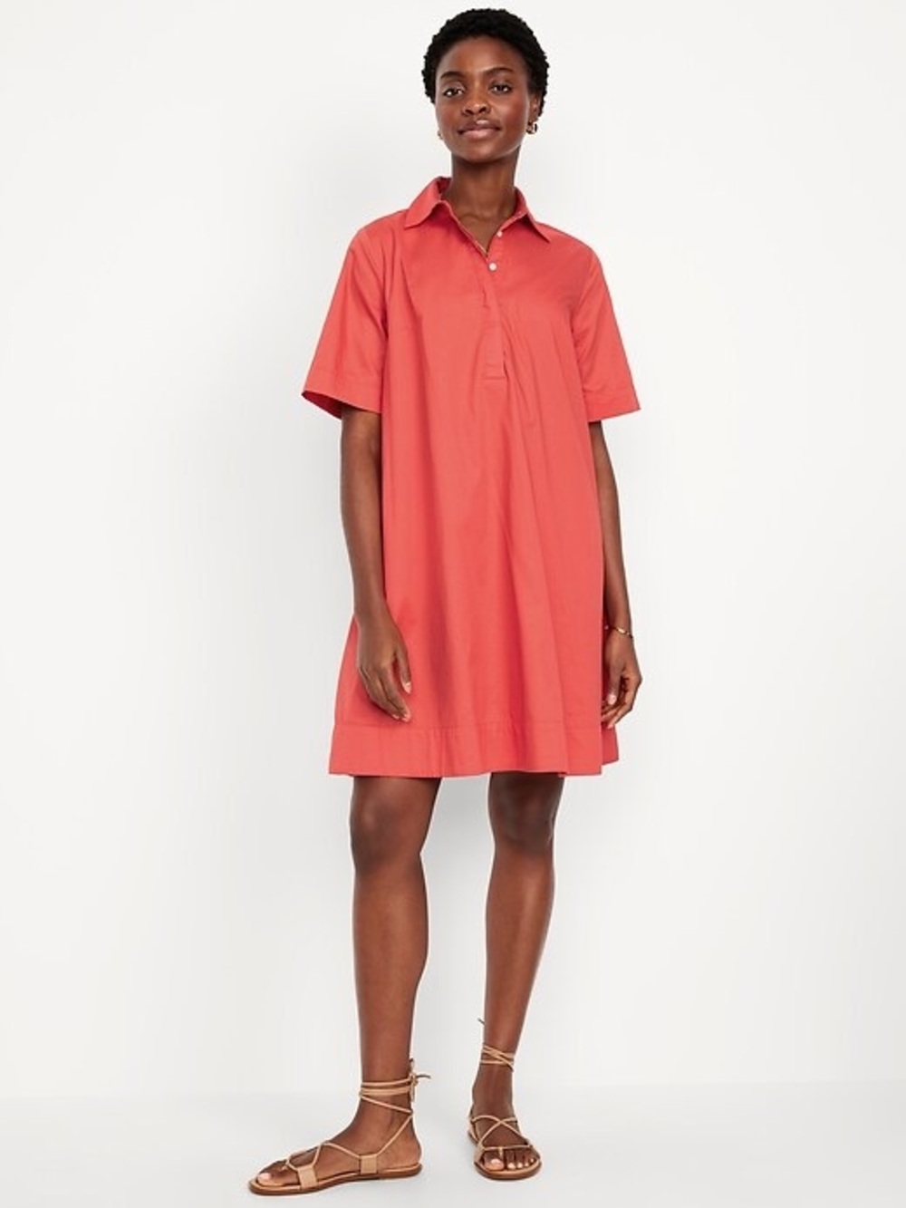 Old Navy Coral Polo Shirt Dress